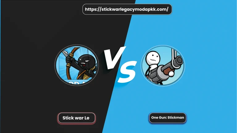Stick war legacy vs One Gun Stickman